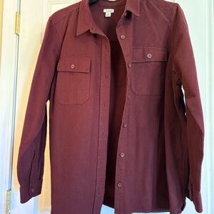L.L. Bean Women's Maroon Chamois Shirt Jacket